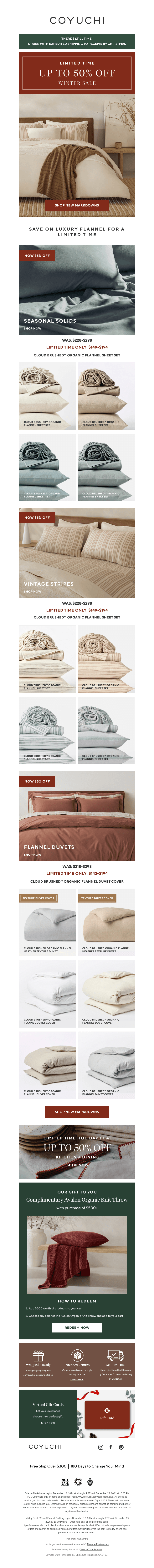 35% Off Our Most Luxurious Flannel