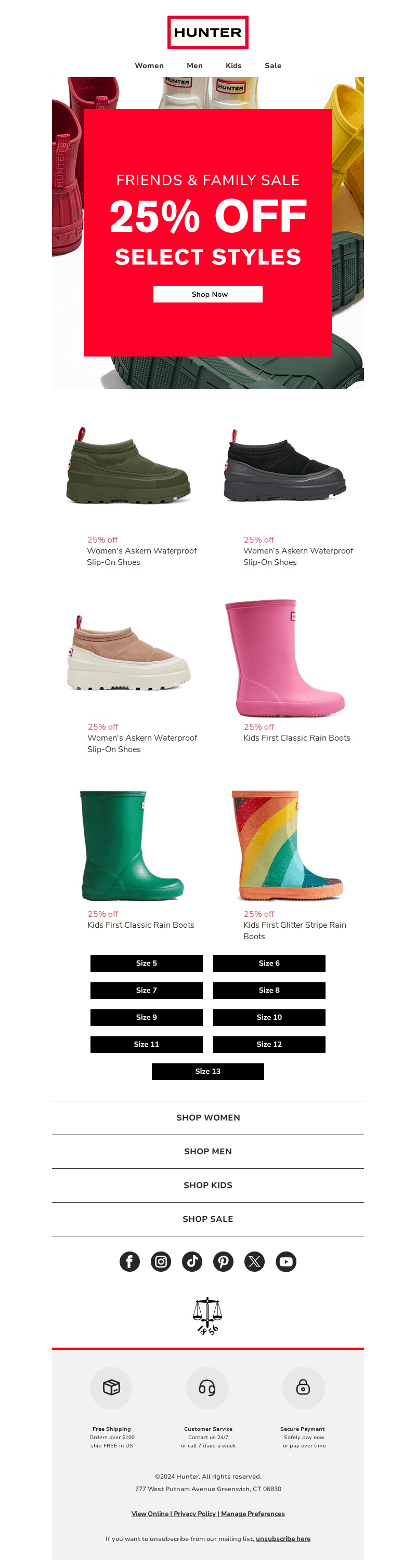 Don't Get Cold Feet. Take 25% Off