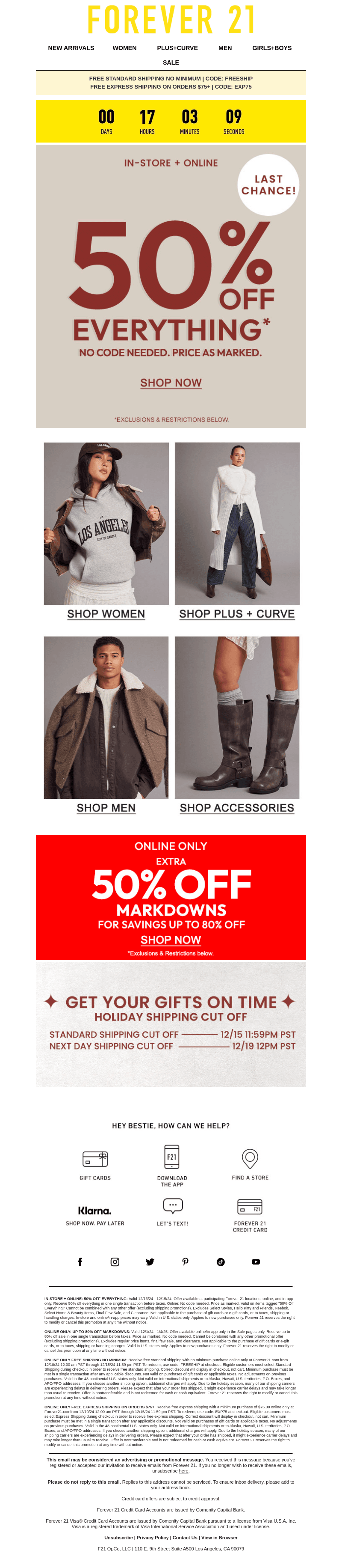 Last Chance for 50% OFF 🛍️