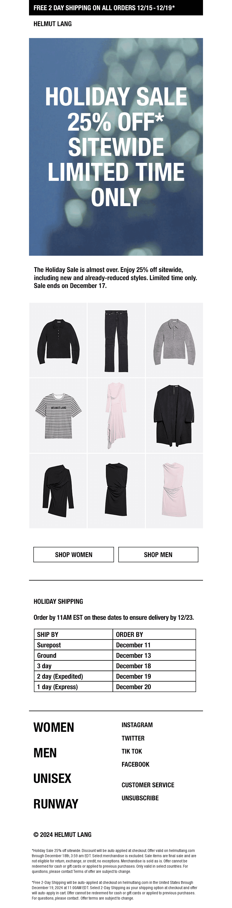 ENDS SOON: HOLIDAY SALE