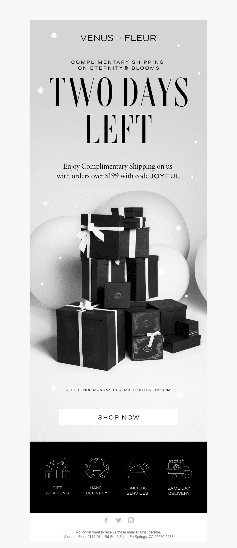 Two Days Left: Enjoy Complimentary Shipping 🌹