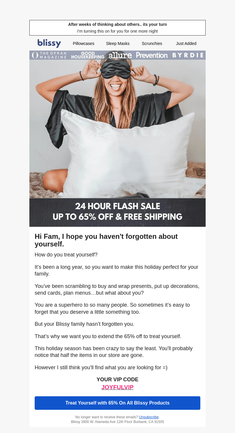 RE:  don't forget about yourself 😜 one more 65% off =)