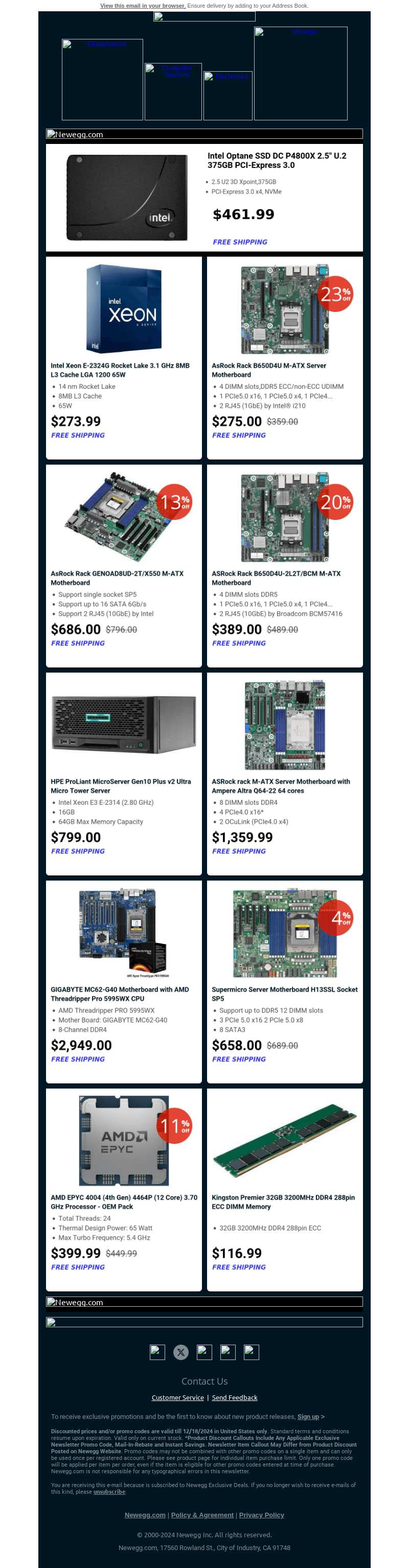 End of Year, Server Component Clearance!