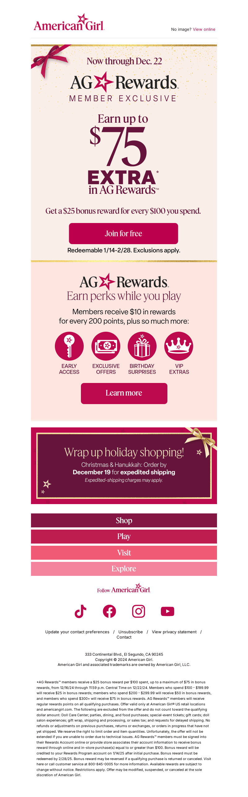 🎁 $75 holiday bonus!