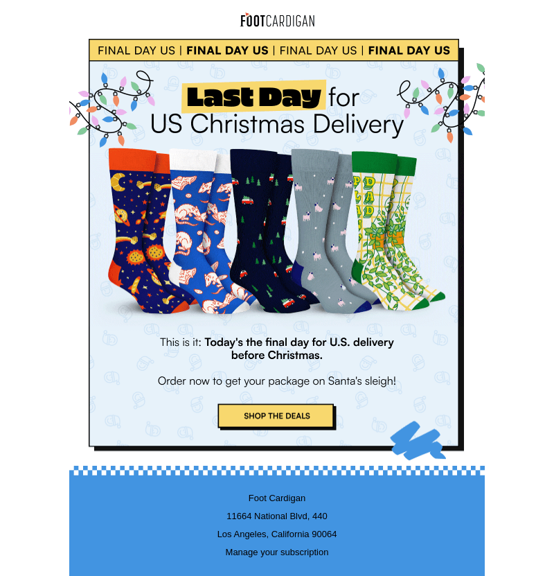 Foot Cardigan email from Mon, Dec 16, 2024