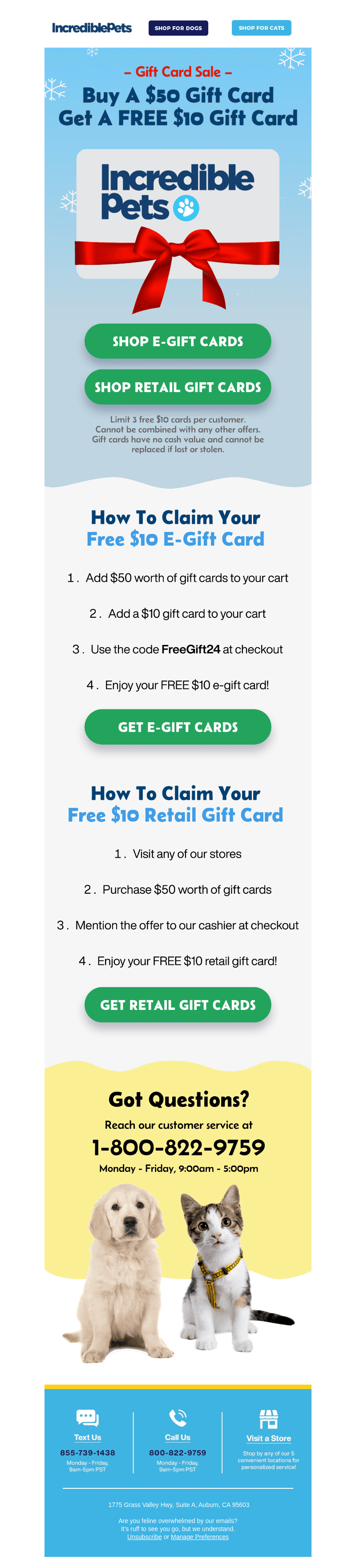 GIFT CARD SALE 🎁 🐾