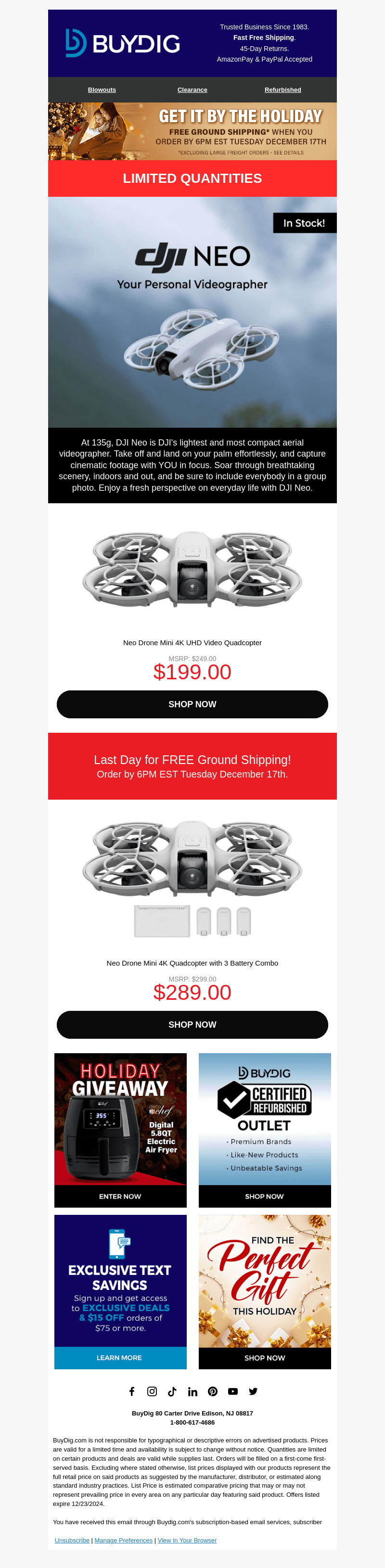 🌌Explore With DJI Mini Quadcopter Drones, In Stock NOW!