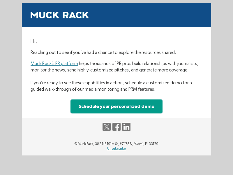 See how Muck Rack can enhance ’s PR strategy