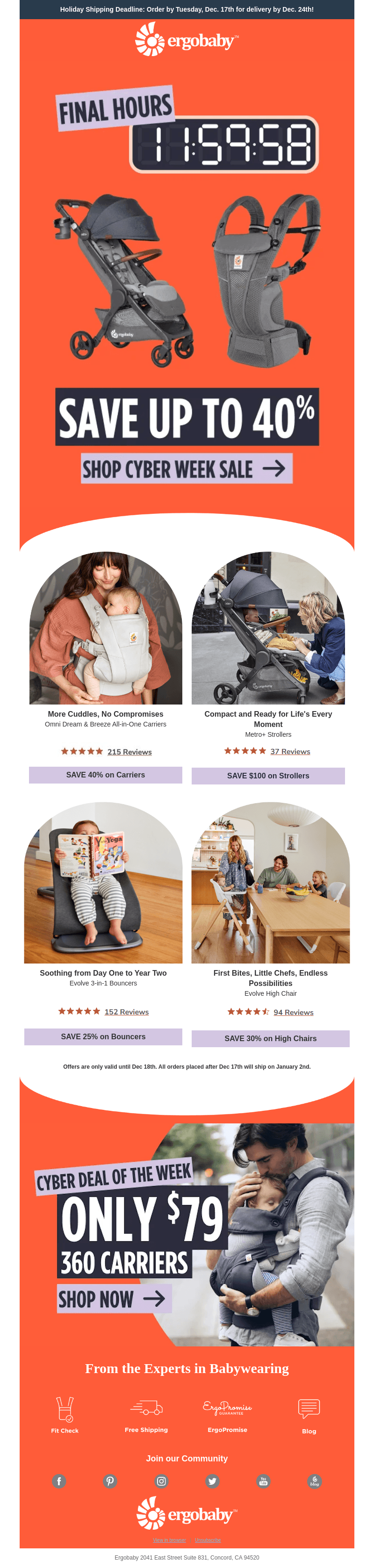 🚨LAST CHANCE🚨 40% off Carriers + MORE!