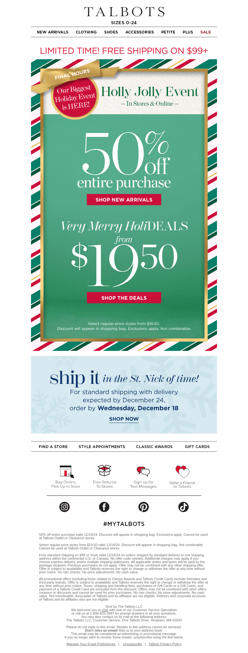 FINAL HOURS! Shop 50% off before it’s too late.