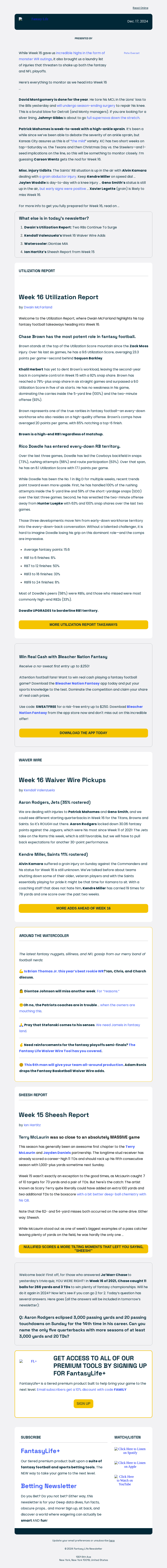 A Nasty Injury Roundup