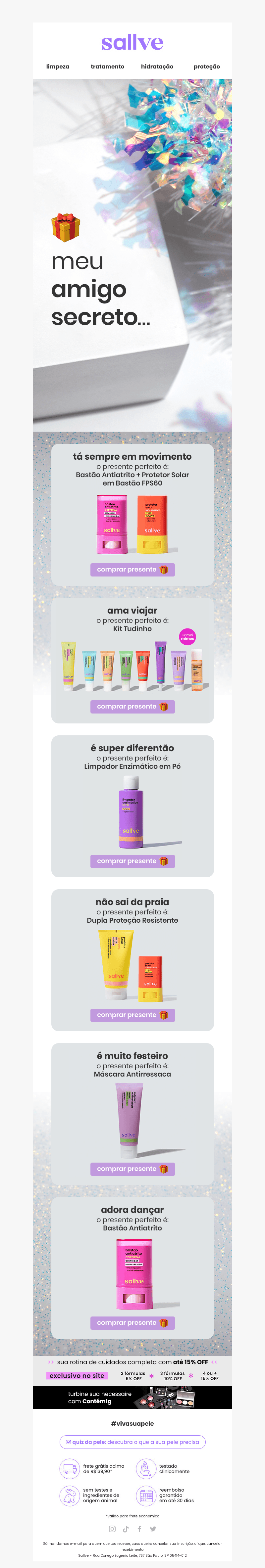 Já comprou o presente do amigo secreto? 🎁