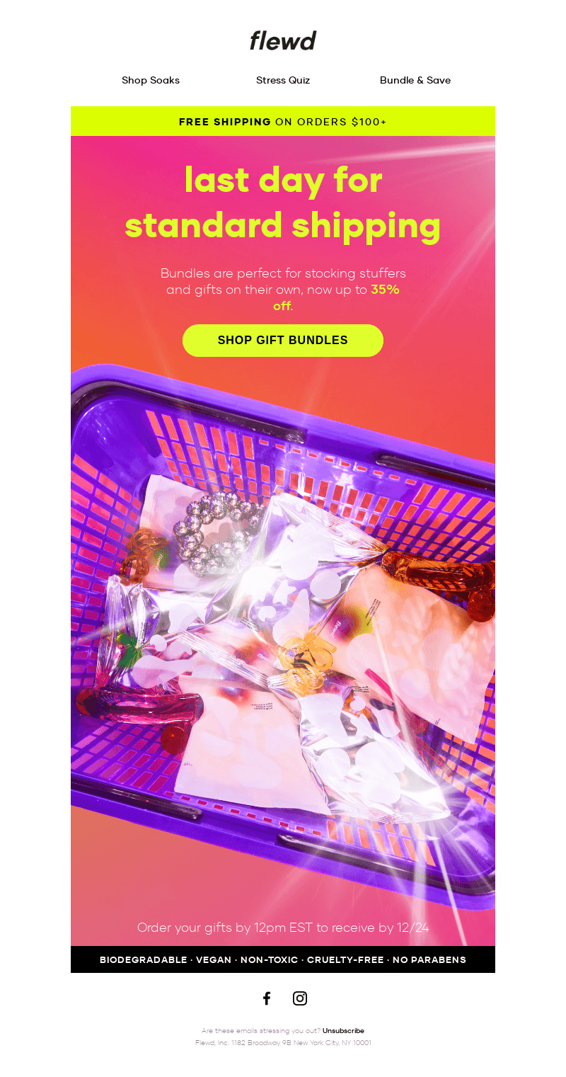 last day for standard shipping
