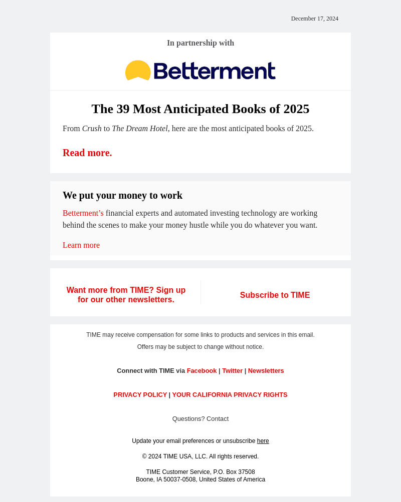 beehiiv email from Tue, Dec 17, 2024