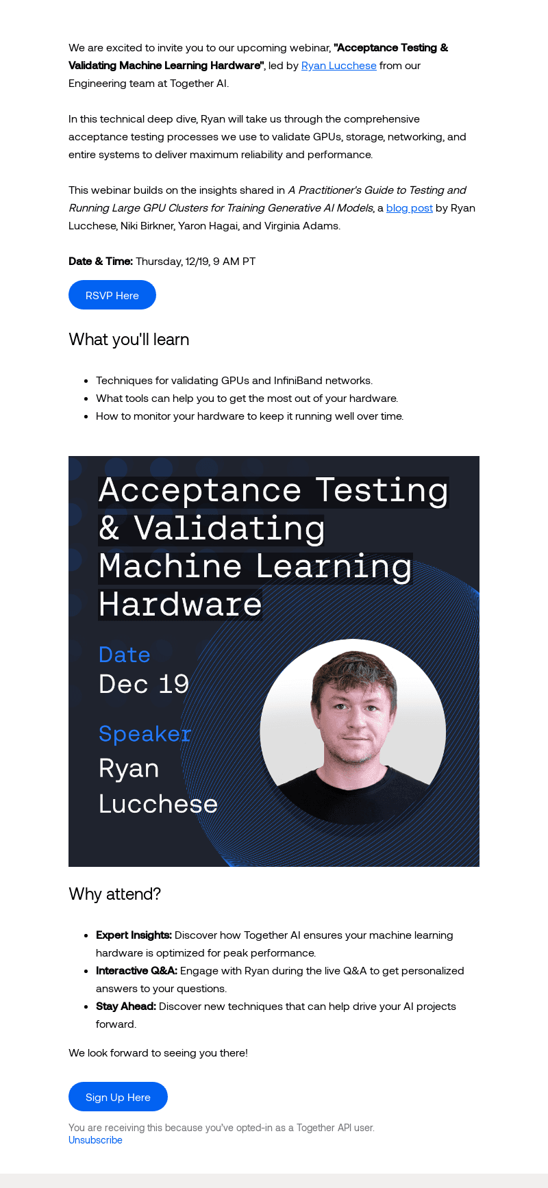 Join Our Technical Session: Acceptance Testing & Validating Machine Learning Hardware