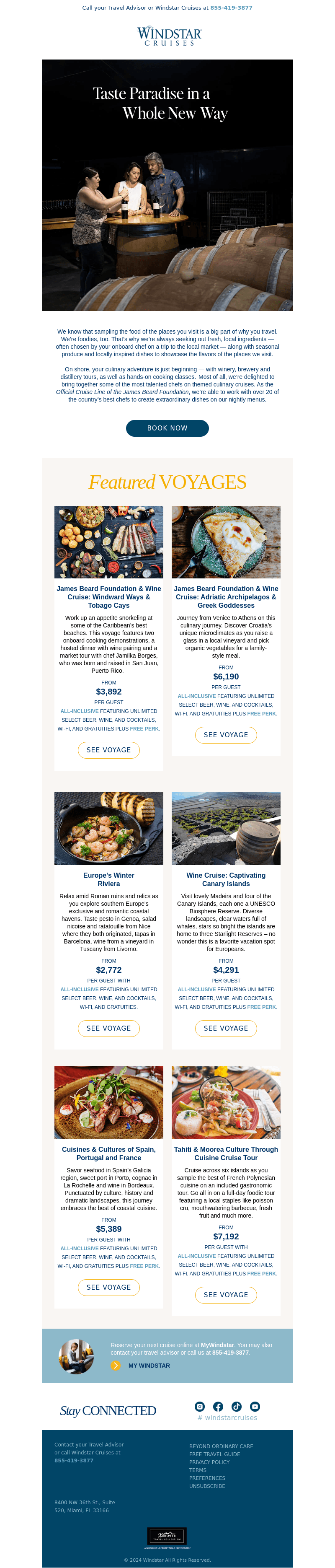 Make your next voyage a foodie experience