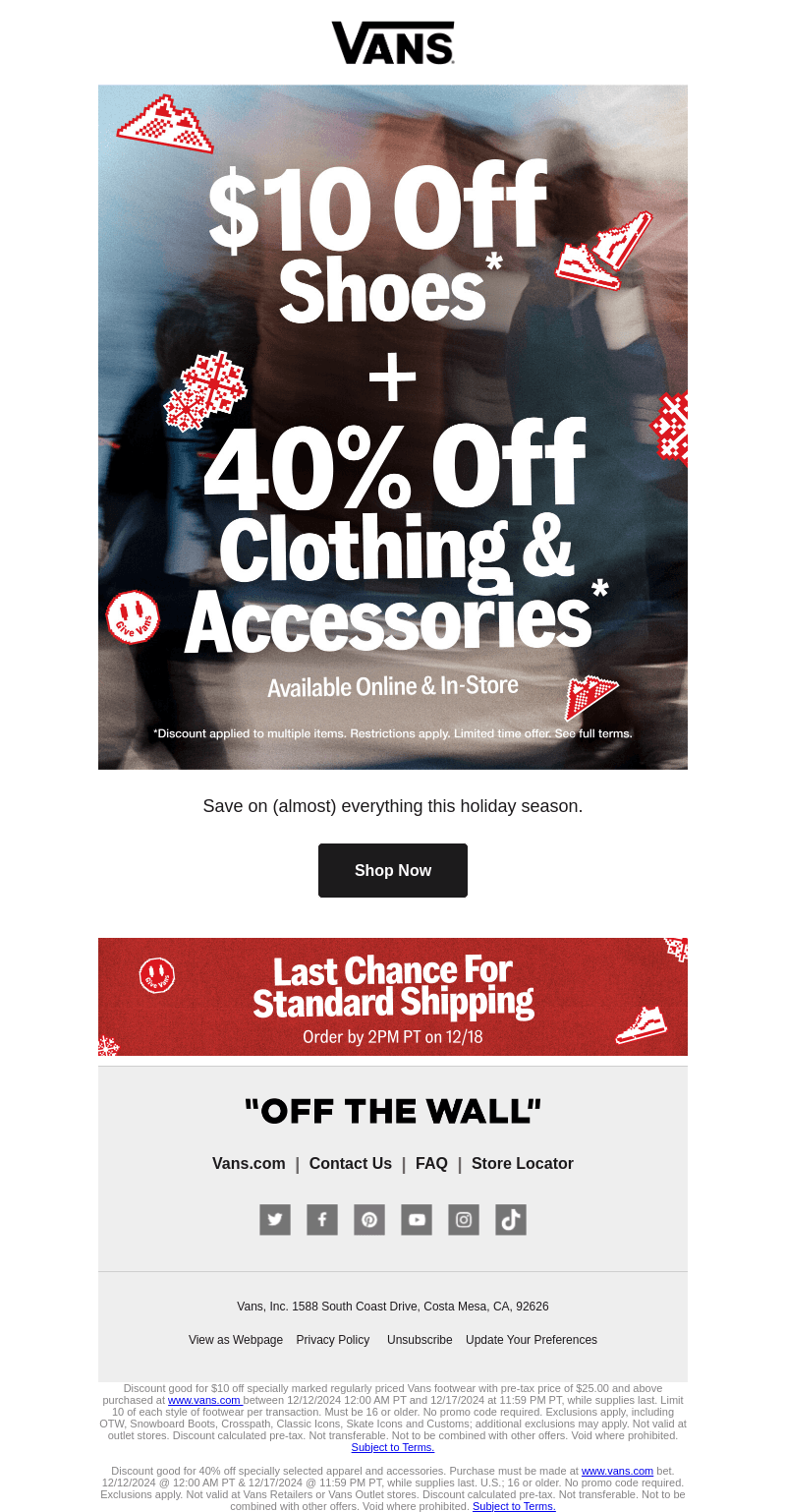 ENDS TONIGHT: 40% OFF ACCESSORIES & CLOTHING