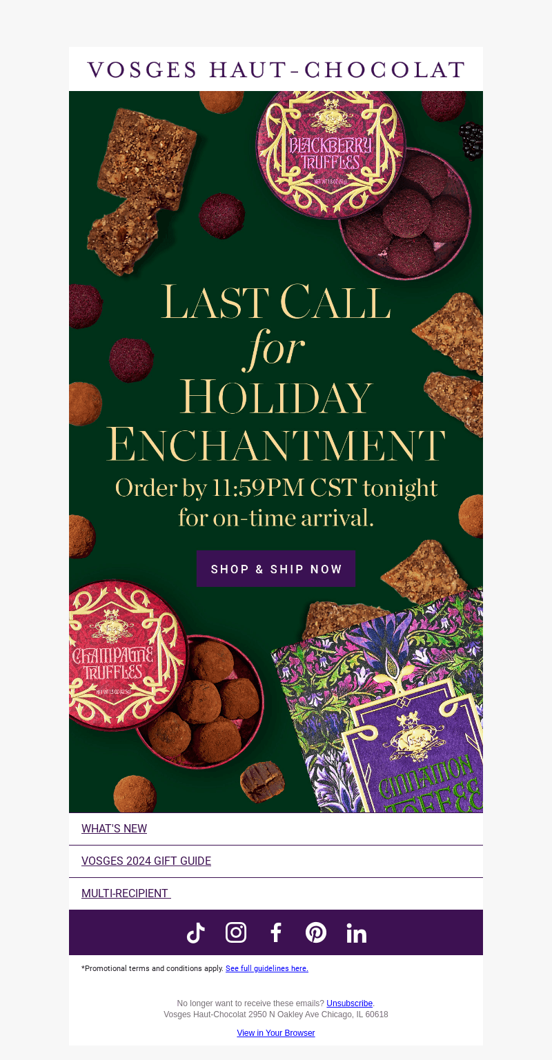 FINAL HOURS: Order Now for Holiday Arrival