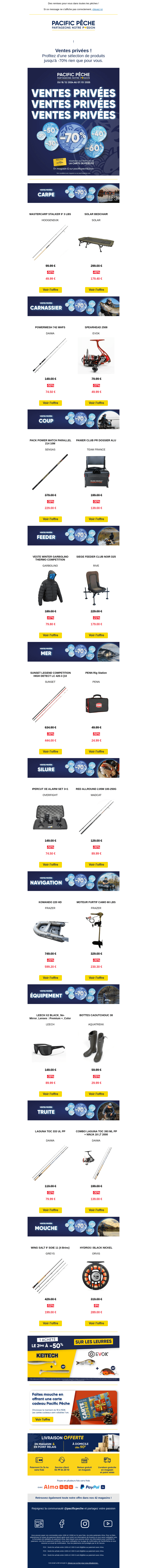 📢🐟 Ventes Privées jusqu'à -70% !