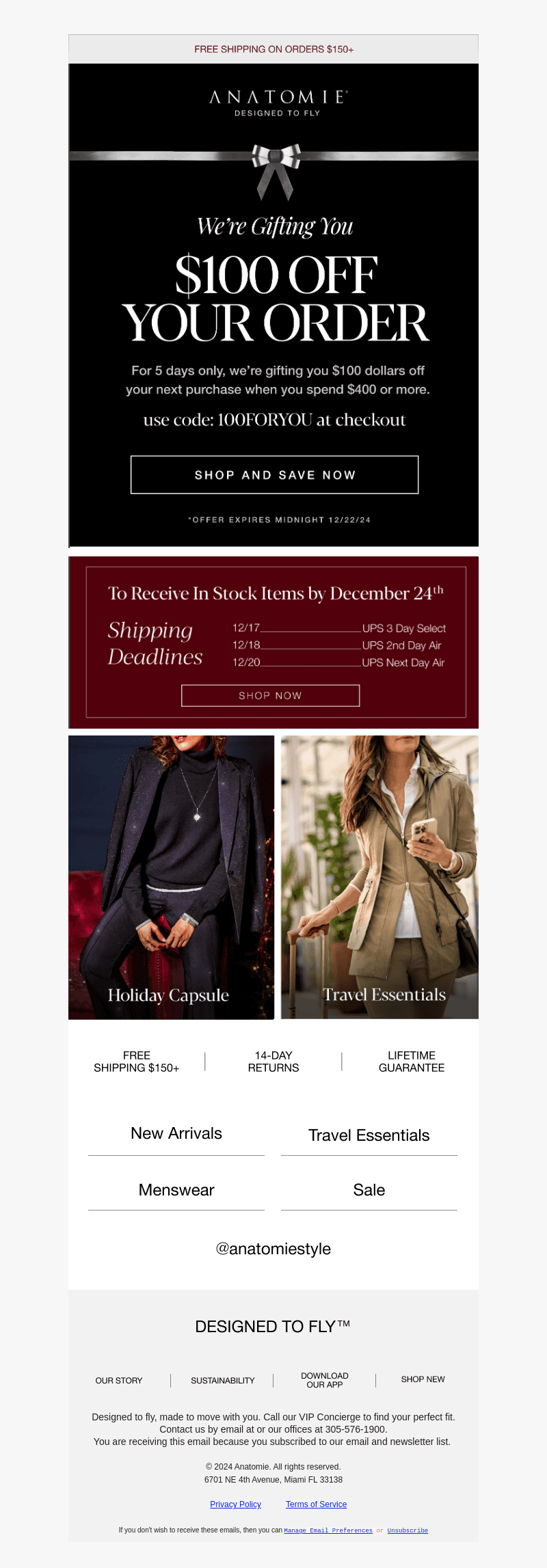 Don't Forget: $100 Off Your Next Order 🎁