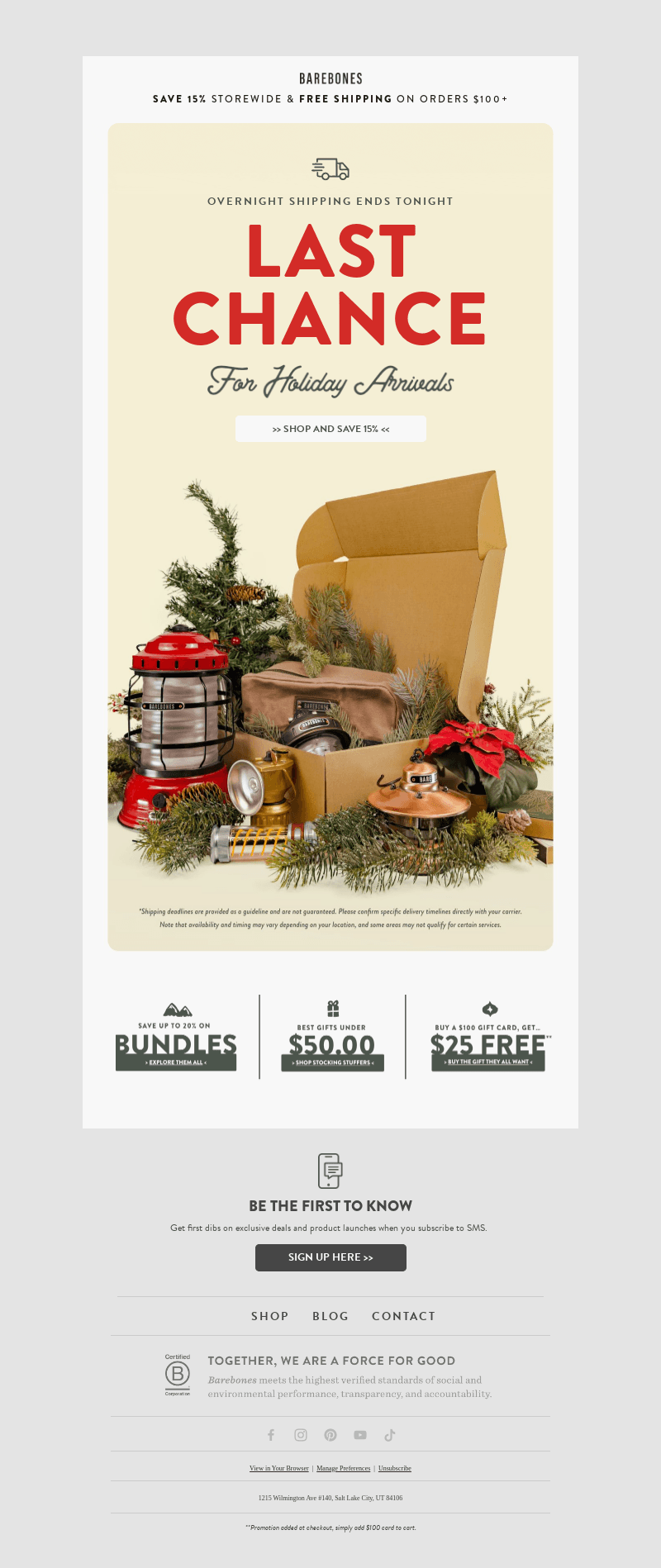 Overnight Shipping Ends Today—Order Now.