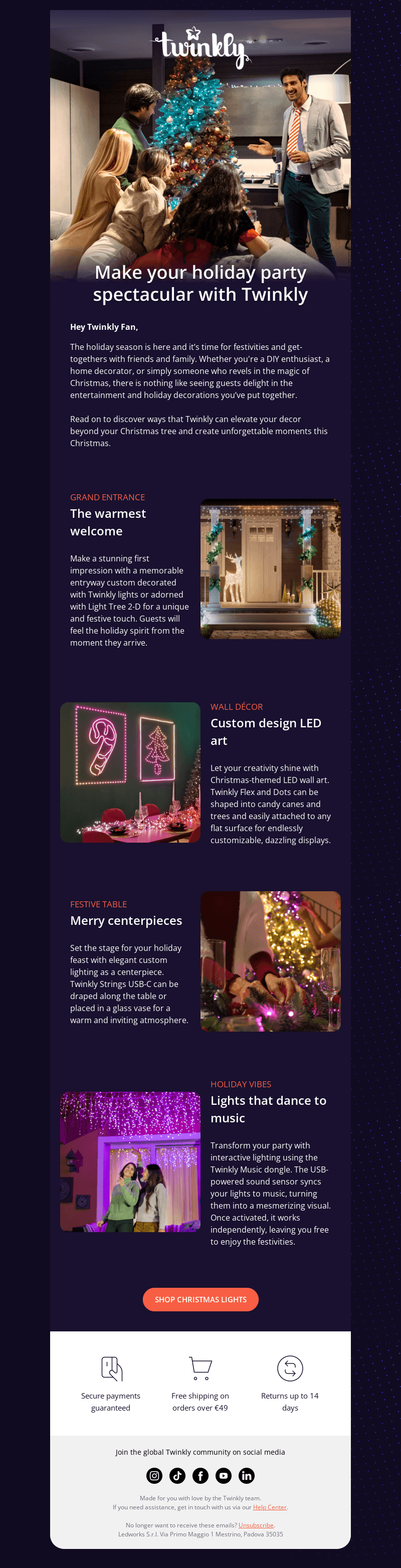 Make your holiday party spectacular with Twinkly