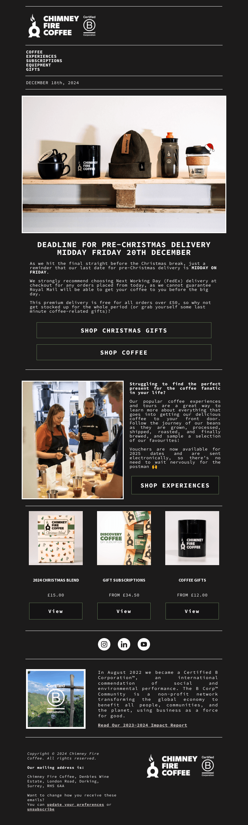 🔔Last orders for pre-Christmas delivery