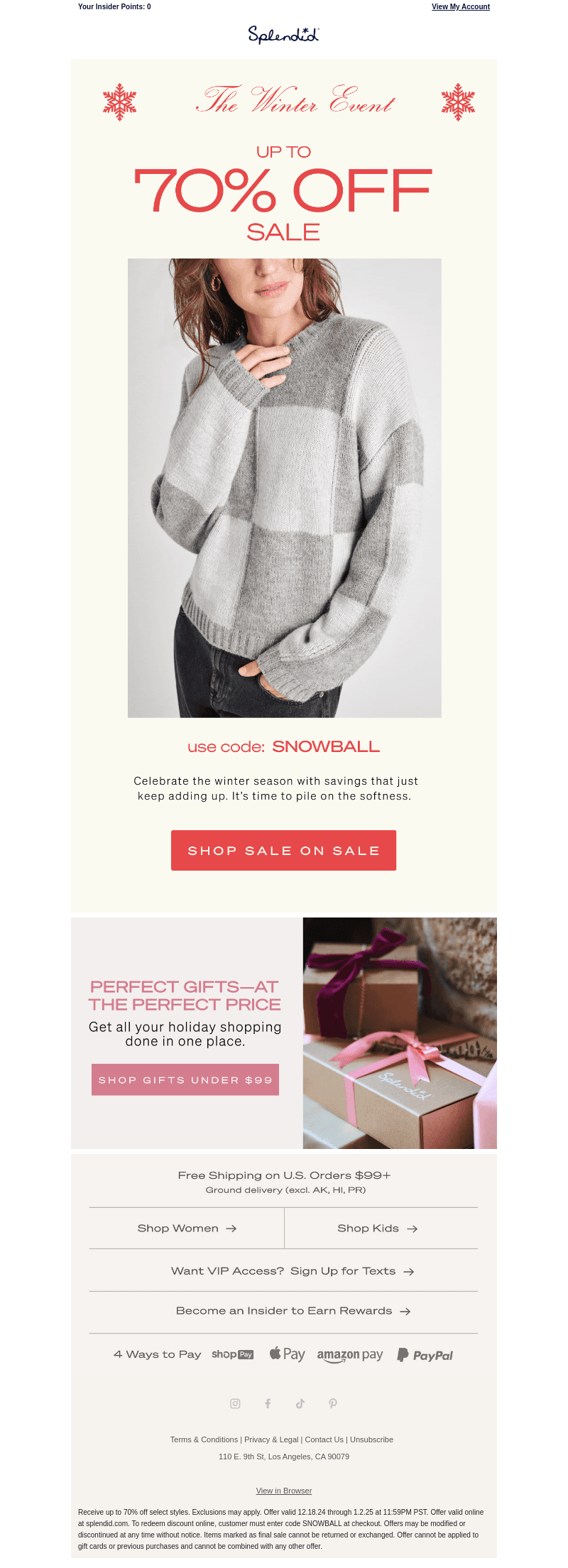 Up to 70% Off: Softness Is Snowballing ⛄