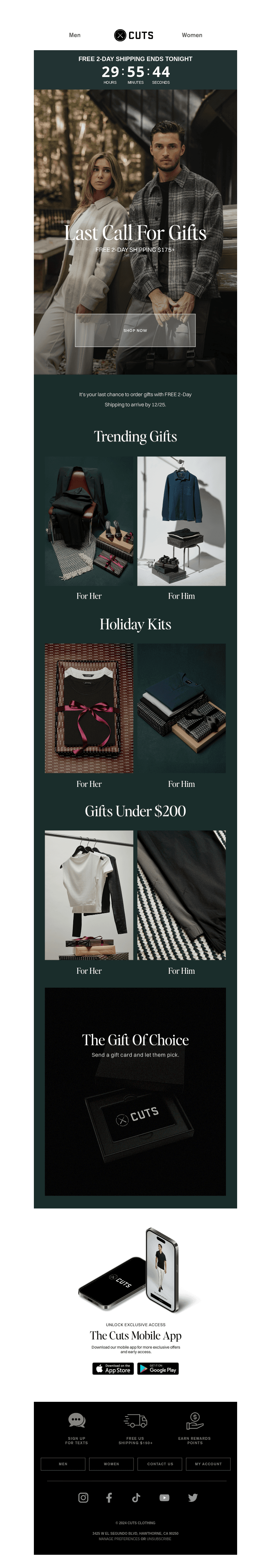 Holiday Delivery Ends TONIGHT