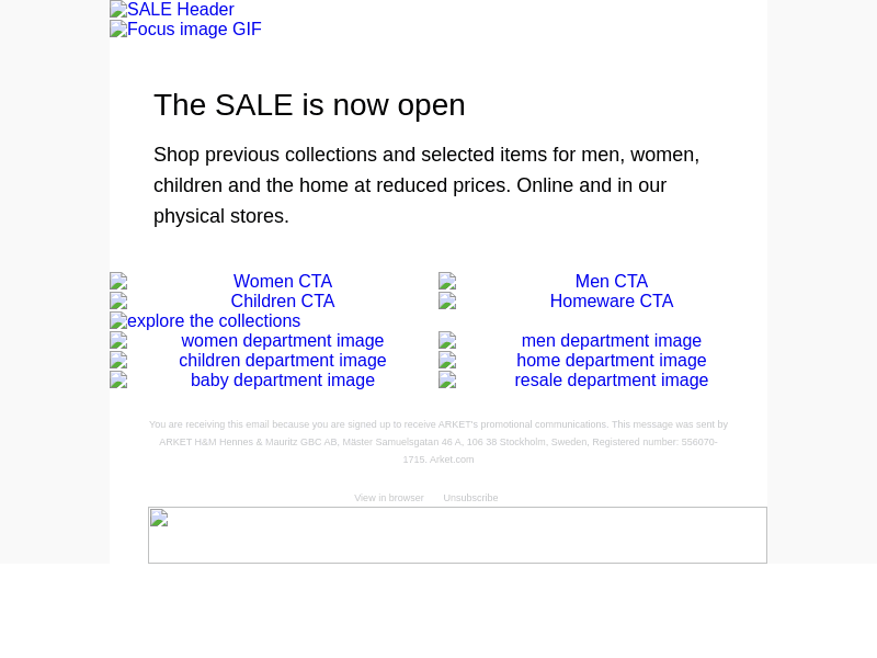 The SALE is now open