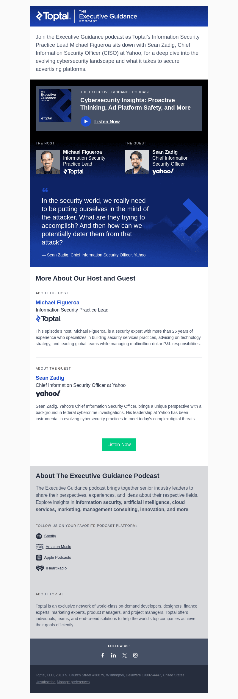 Toptal email from Thu, Dec 19, 2024