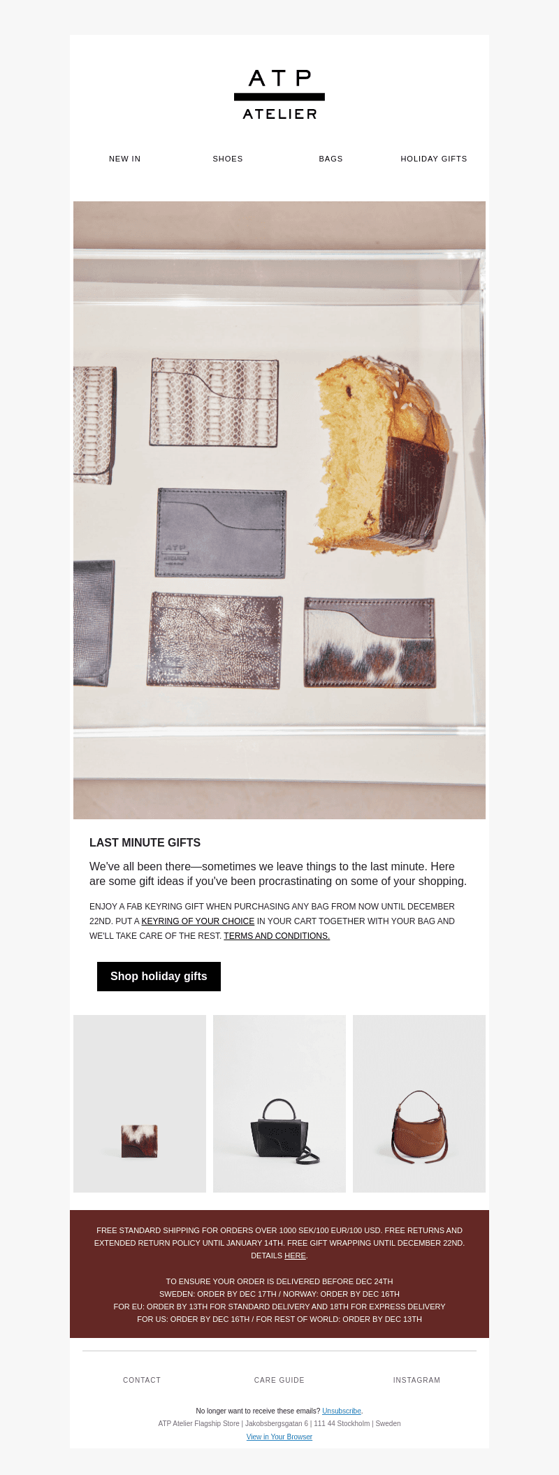 Last minute gifts