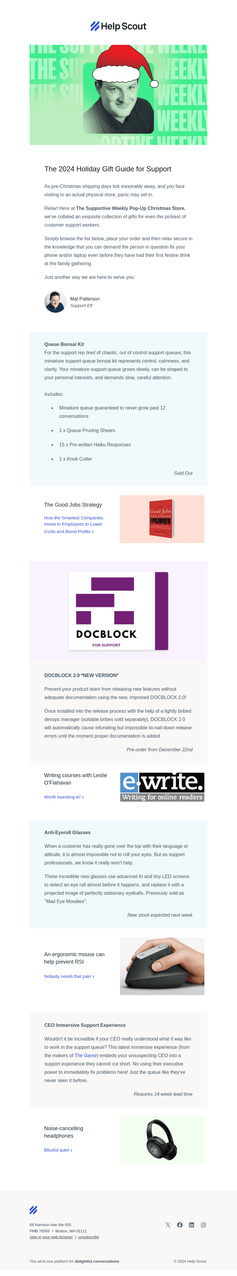 Help Scout email from Thu, Dec 19, 2024