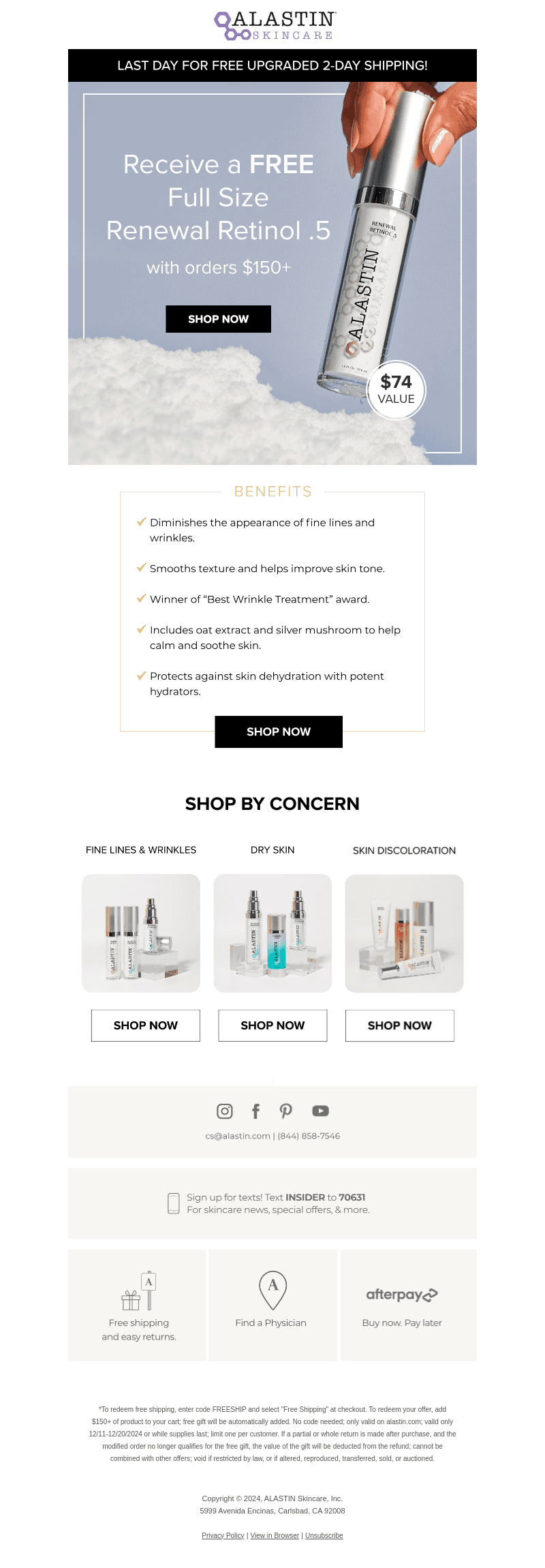 ALASTIN Skincare email from Thu, Dec 19, 2024