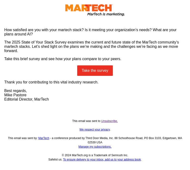 More tools, fewer tools, or the same… how has your martech stack changed?