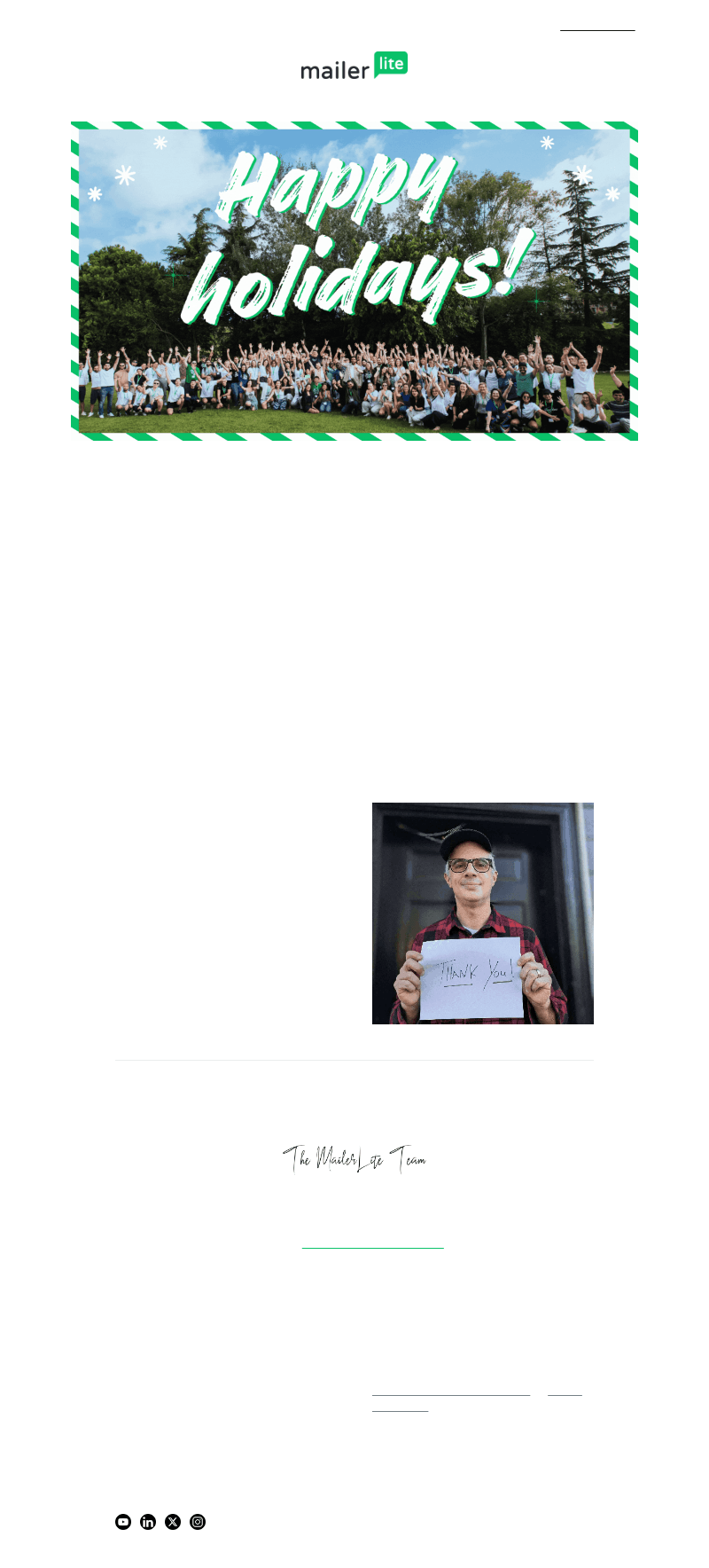 MailerLite email from Fri, Dec 20, 2024