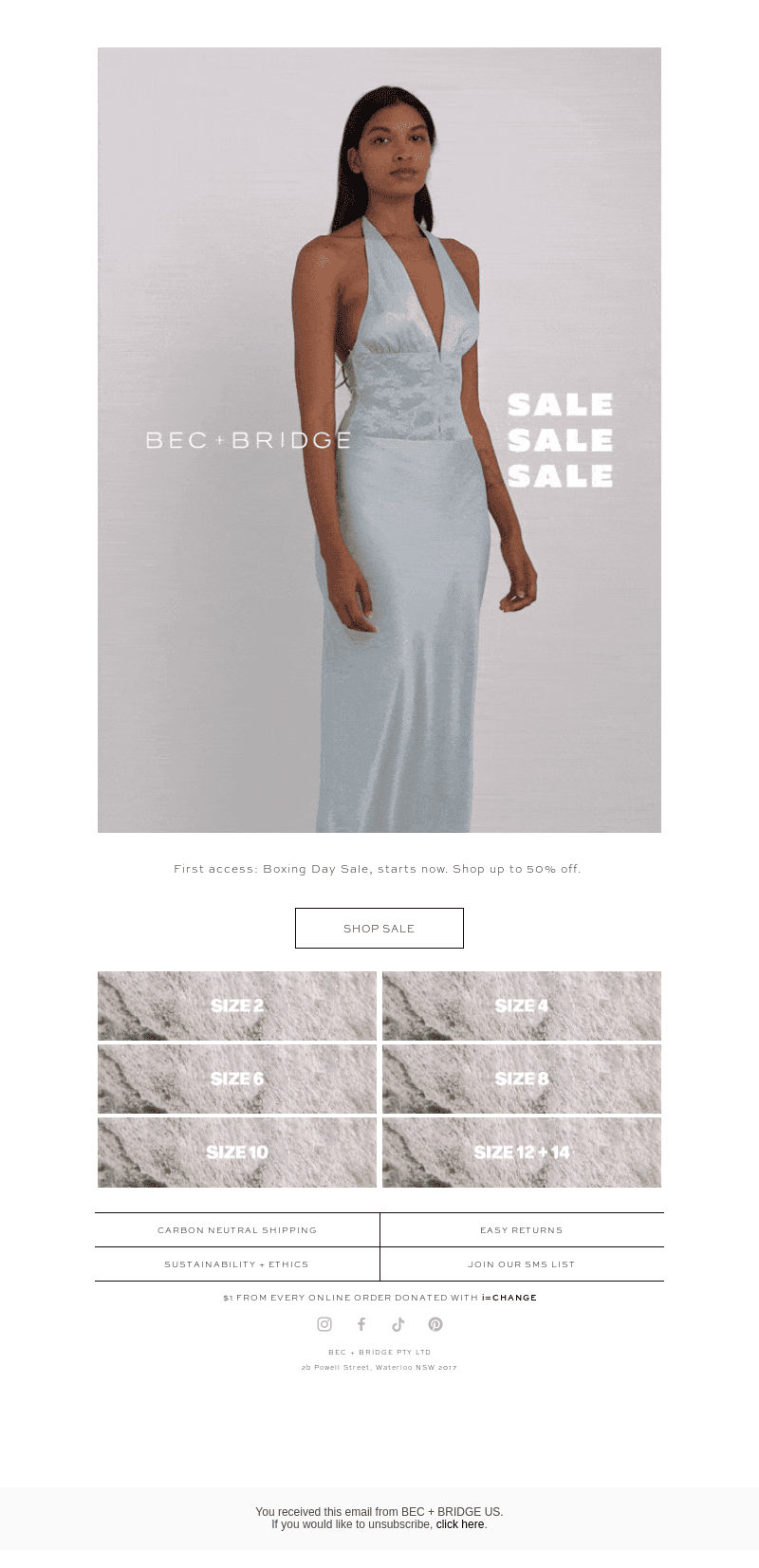 FIRST ACCESS: BOXING DAY SALE