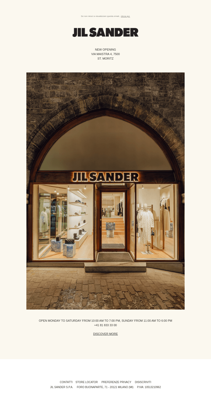 Jil Sander St. Moritz