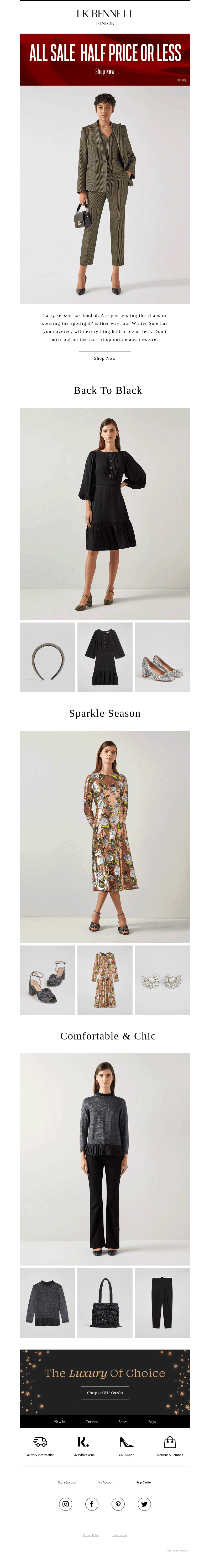 Party Styles Now Half Price Or Less