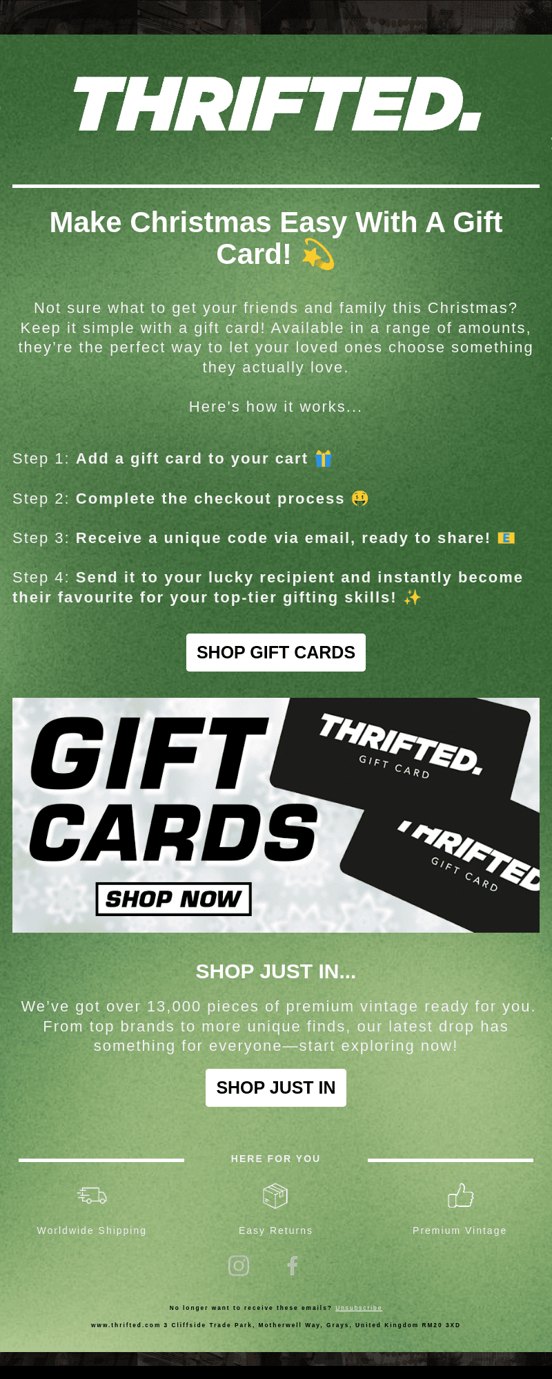Make Christmas Easy With A Giftcard 💫