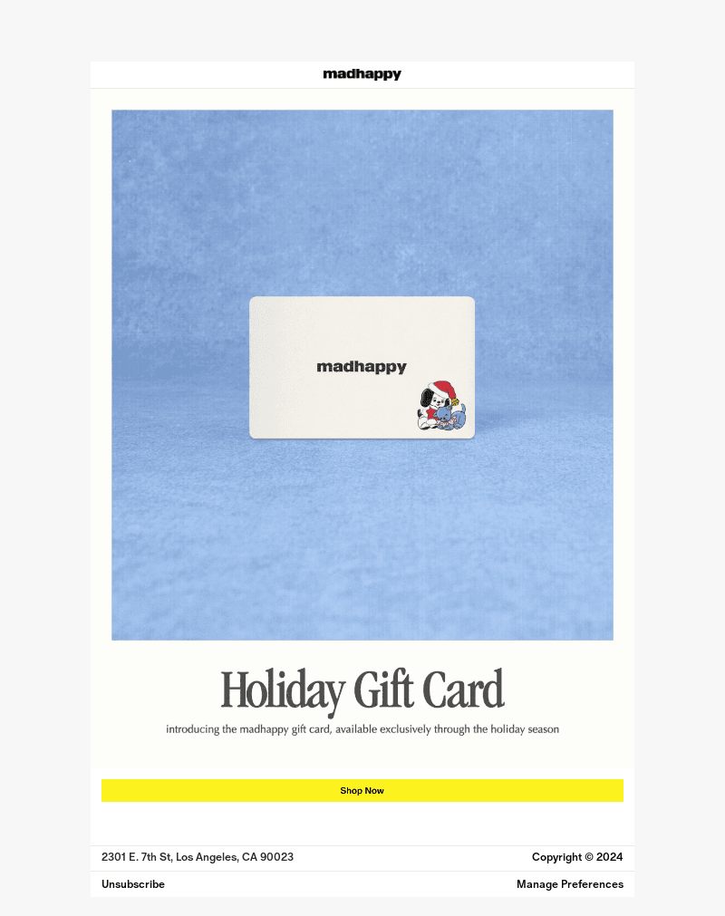 Holiday Gift Card