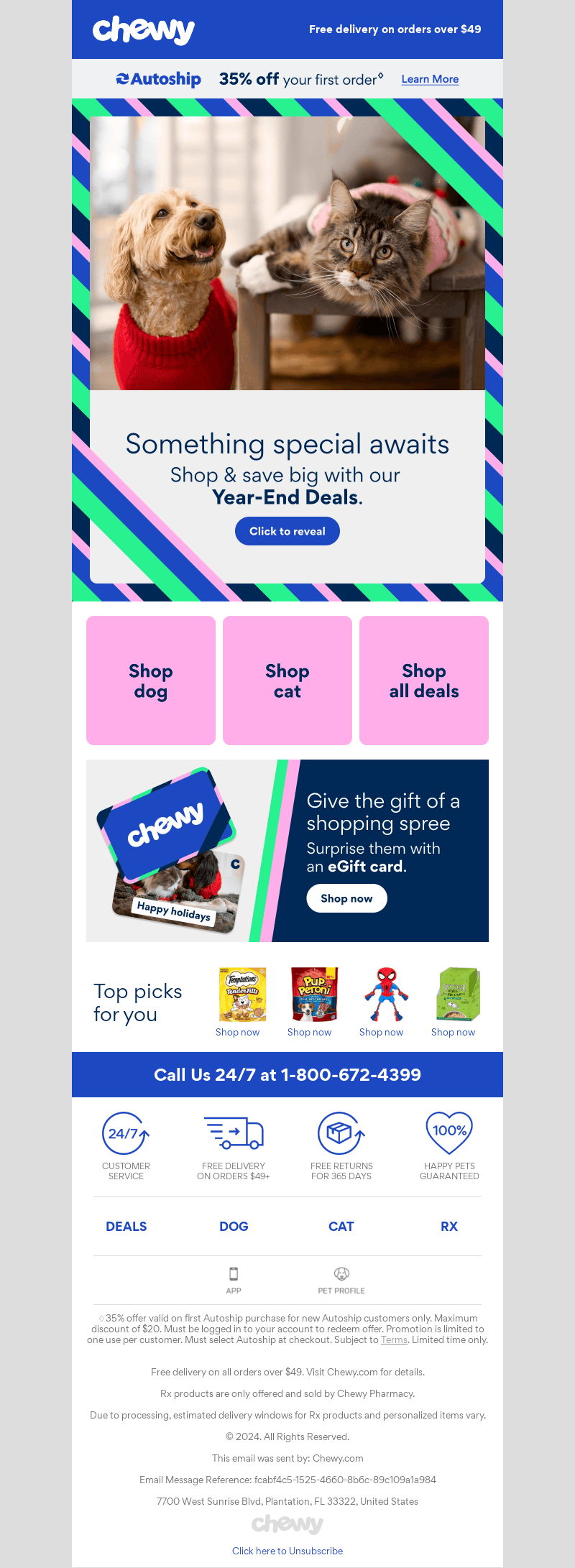 Chewy email from Mon, Dec 23, 2024