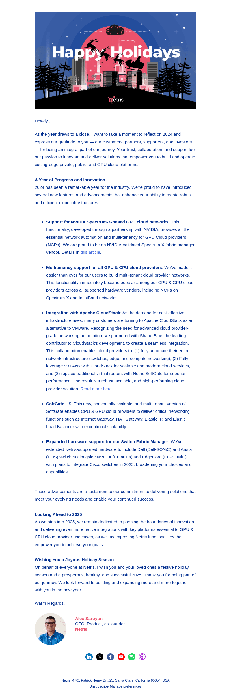 Netris email from Mon, Dec 23, 2024