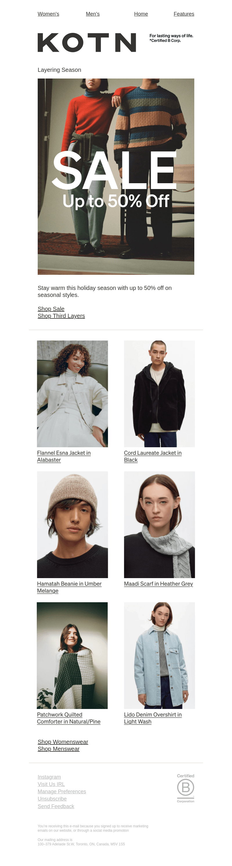 Save on Cold Weather Essentials