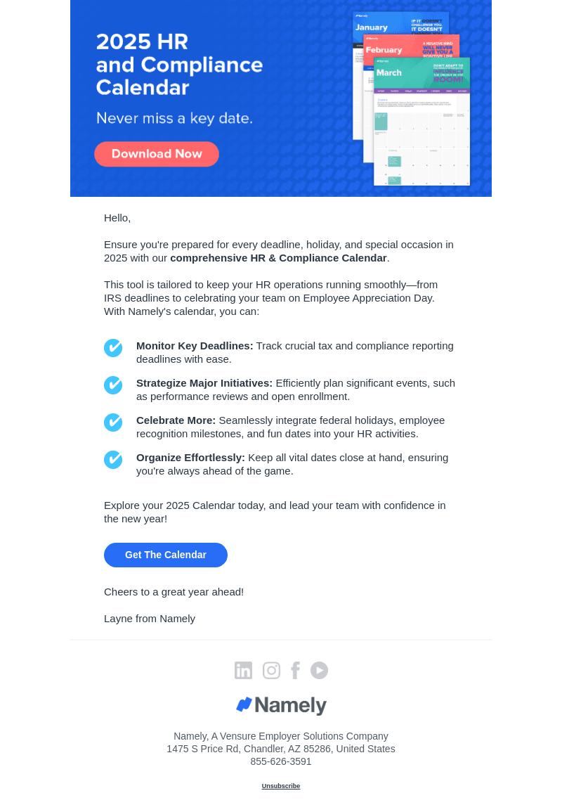Namely email from Mon, Dec 23, 2024