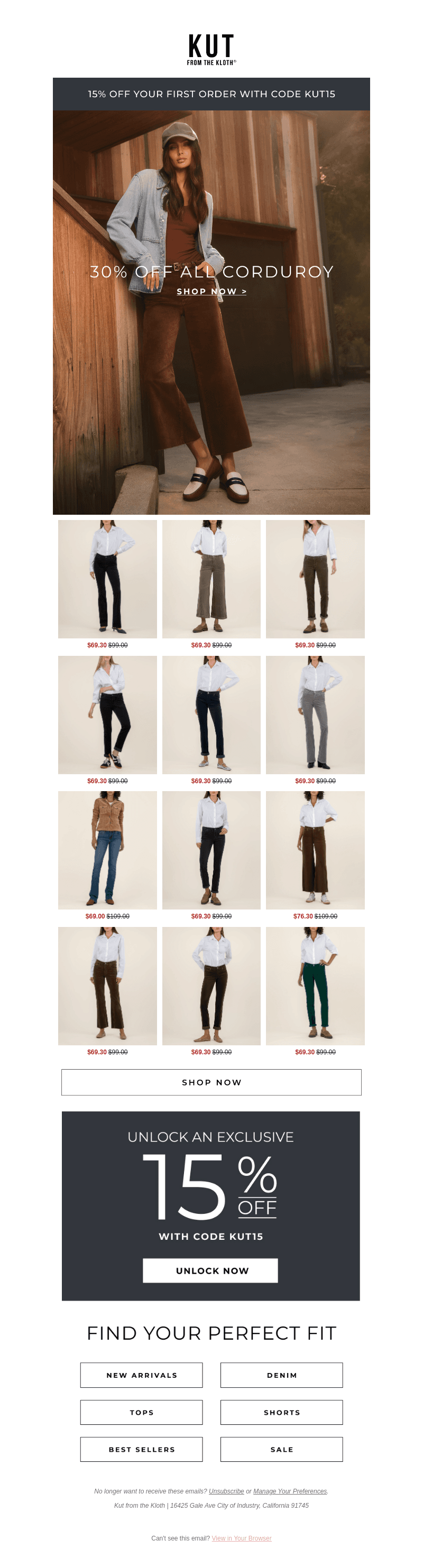𝗟𝗔𝗦𝗧 𝗖𝗔𝗟𝗟: 30% Off All Corduroy 💫