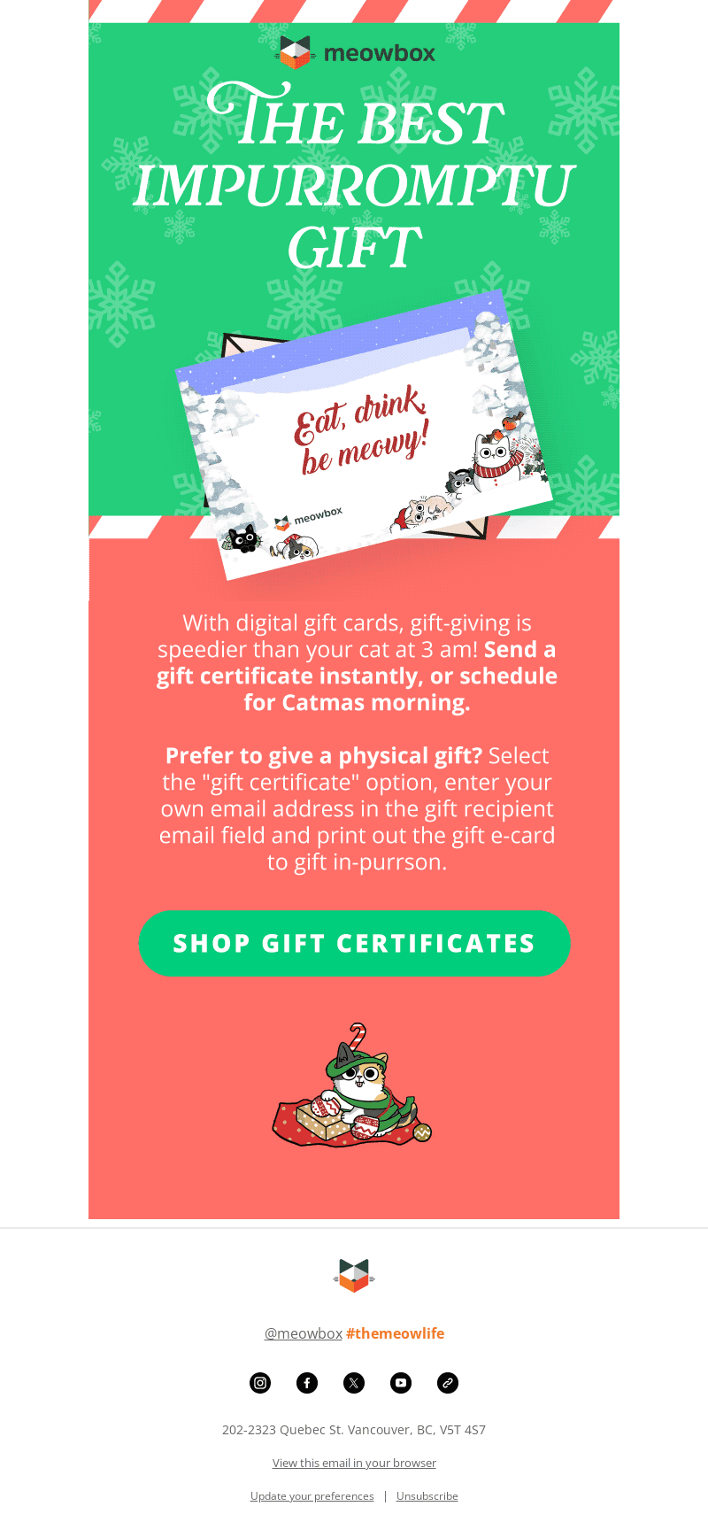 meowbox email from Tue, Dec 24, 2024