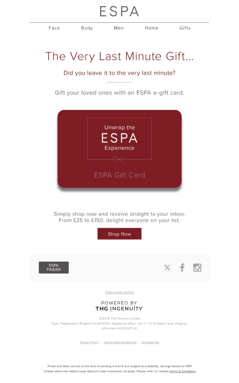 ESPA email from Tue, Dec 24, 2024