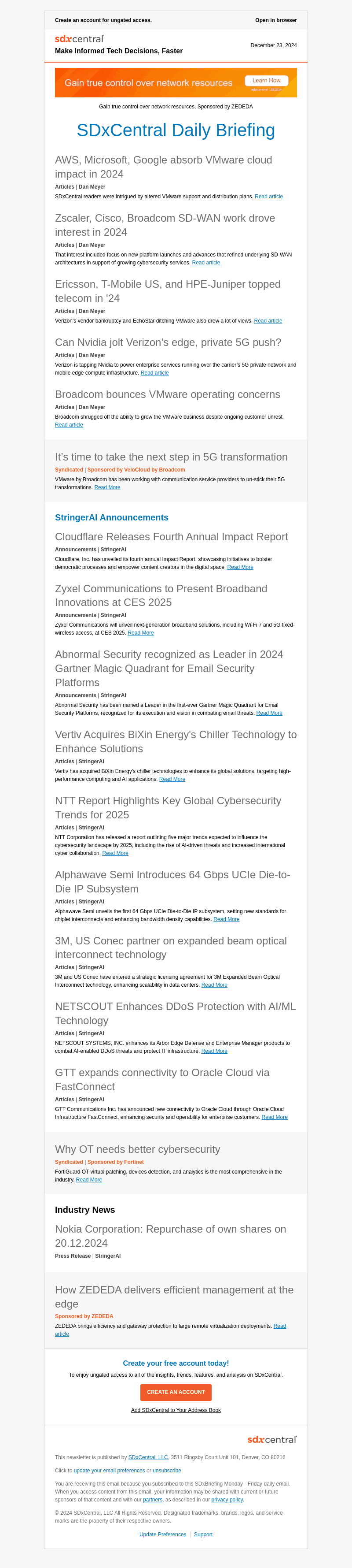 HPE-Juniper, Broadcom-VMware topped content topics in 2024