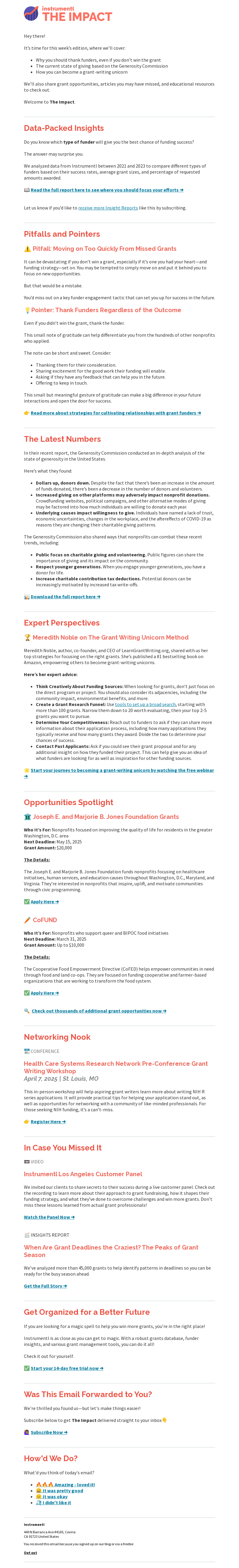 Instrumentl email from Tue, Dec 24, 2024